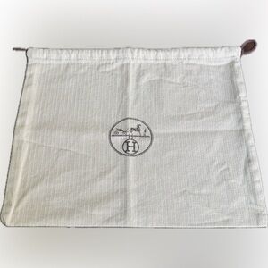 Authentic Hermes Drawstring Dust Bag 13 3/4” Width x 11” Height